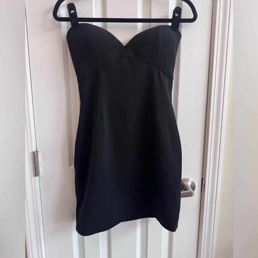 RONNIE KOBO Black Strapless Mini Dress Sweetheart Neckline Size XS